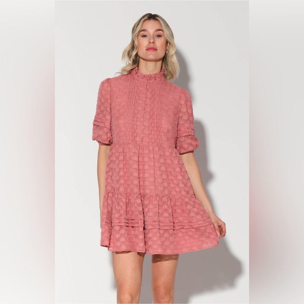 Elia Dress, Coral Blush by Walter Baker size Small